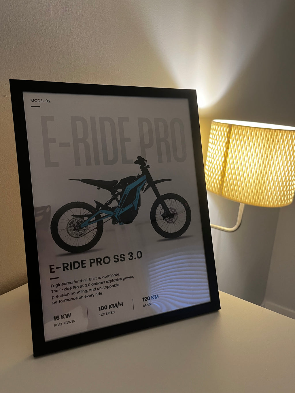 Eride Pro E-Bike Framed Wall Art Poster