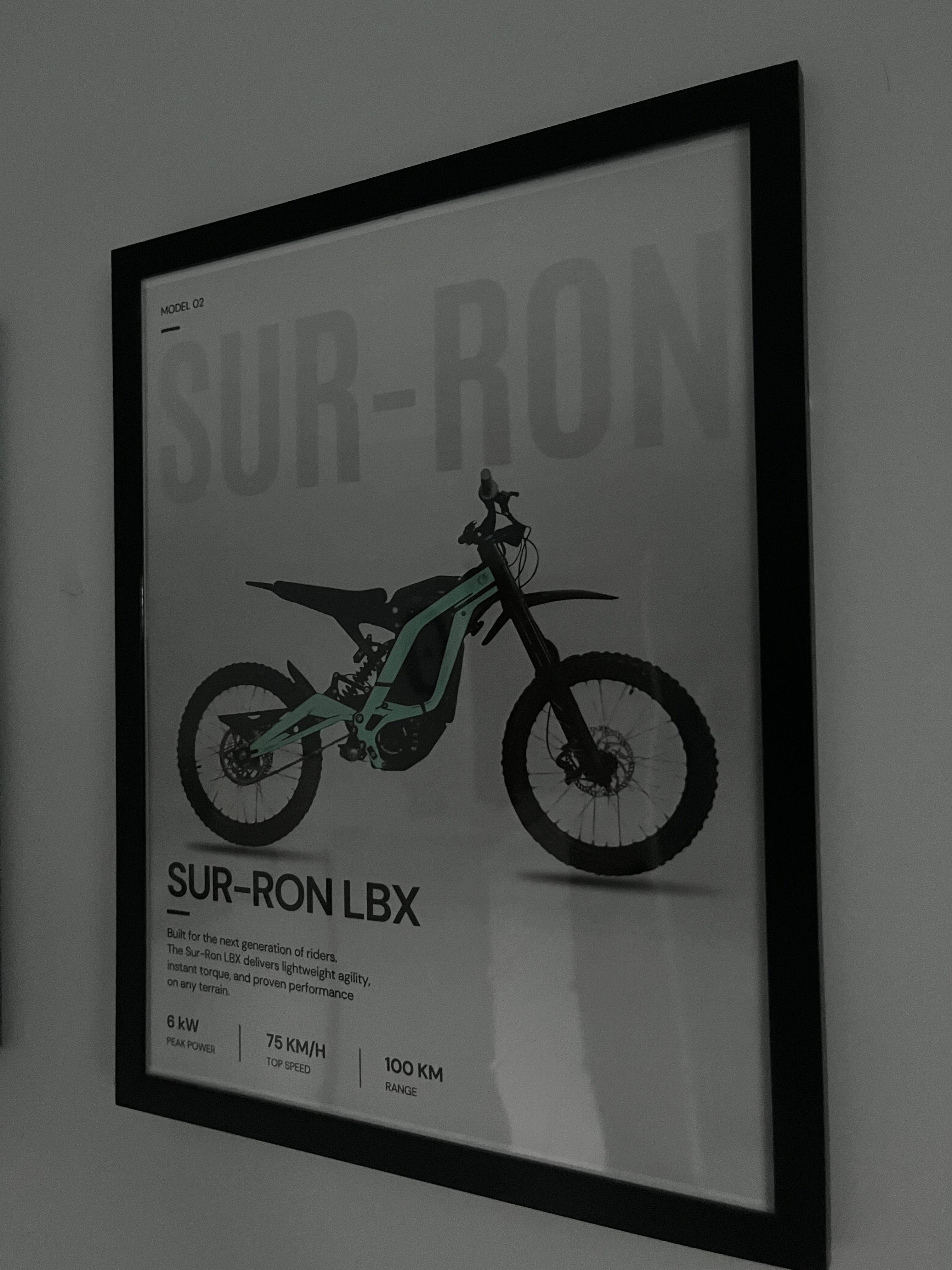 Surron E-Bike Framed Wall Art Poster