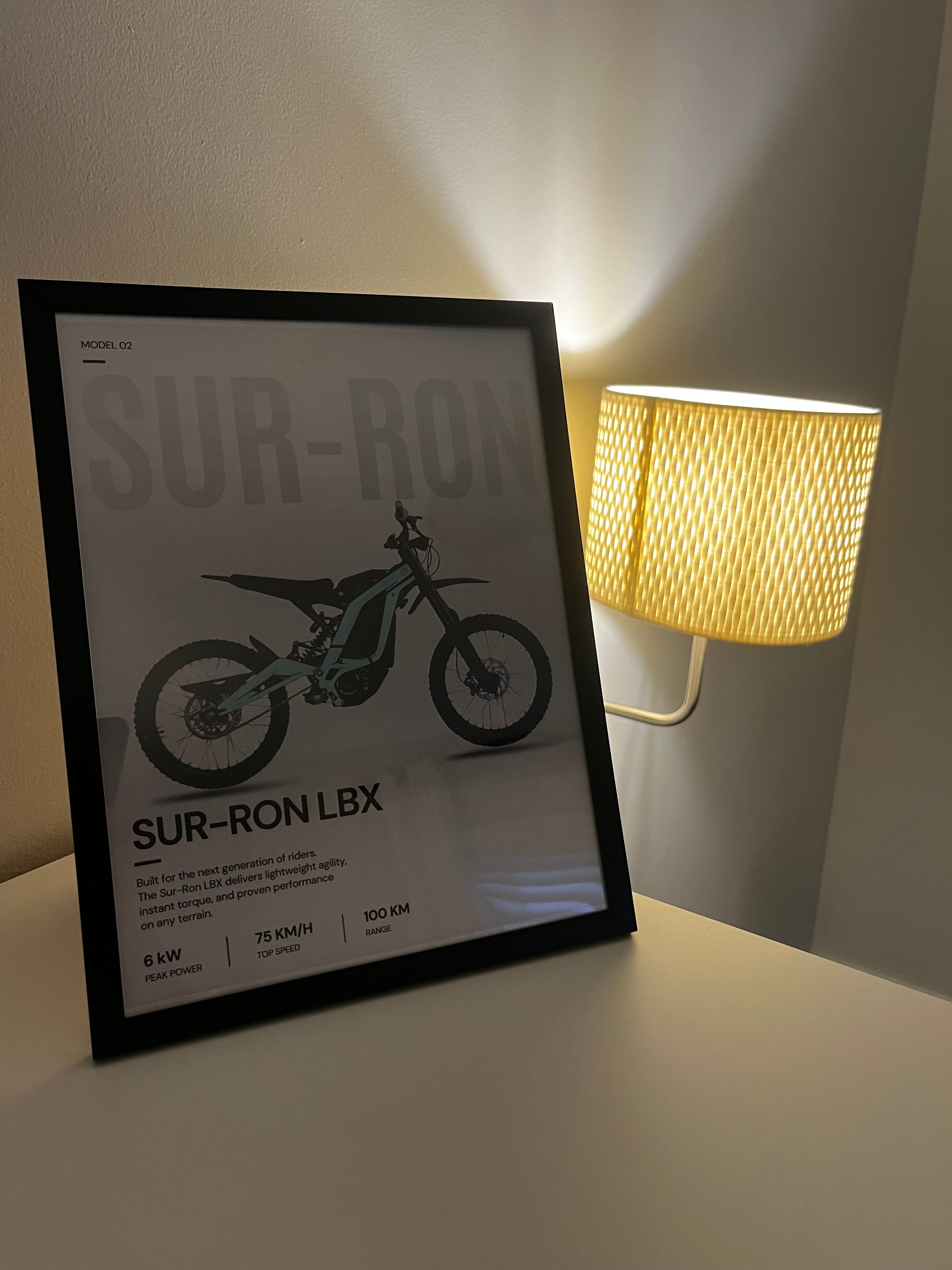 Surron E-Bike Framed Wall Art Poster