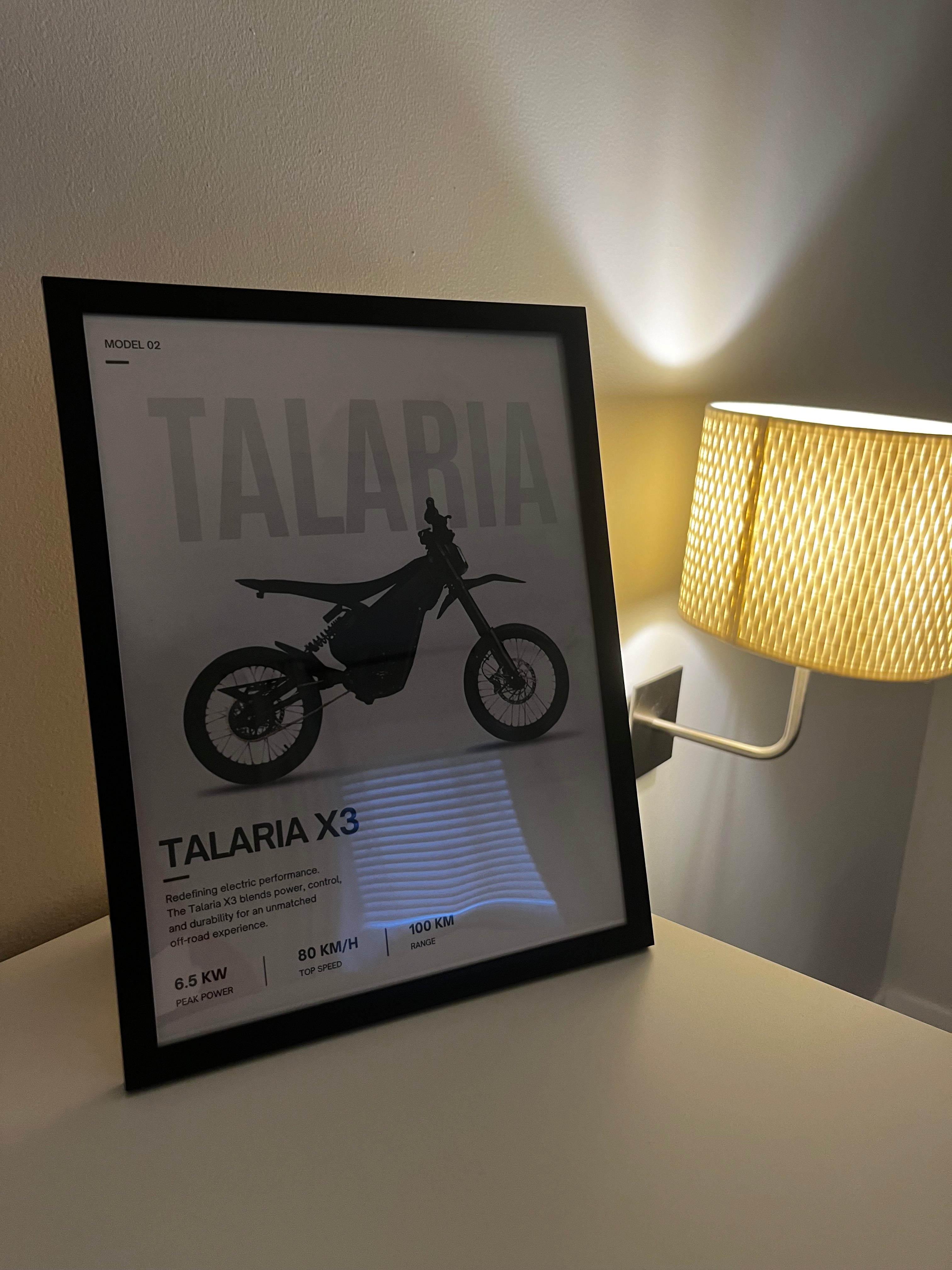 Talaria E-Bike Framed Wall Art Poster