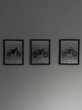 E-Bike Framed Poster Set — Surron, Eride Pro, Talaria
